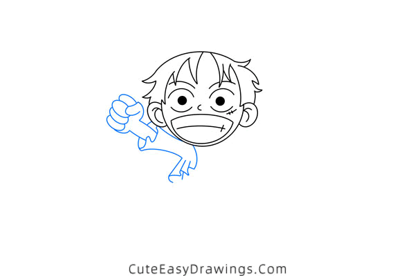 how to draw monkey d luffy - www.cuteeasydrawings.com