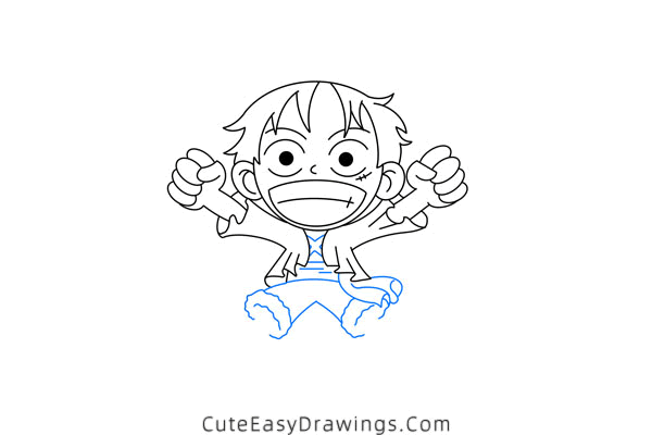 how to draw monkey d luffy - www.cuteeasydrawings.com