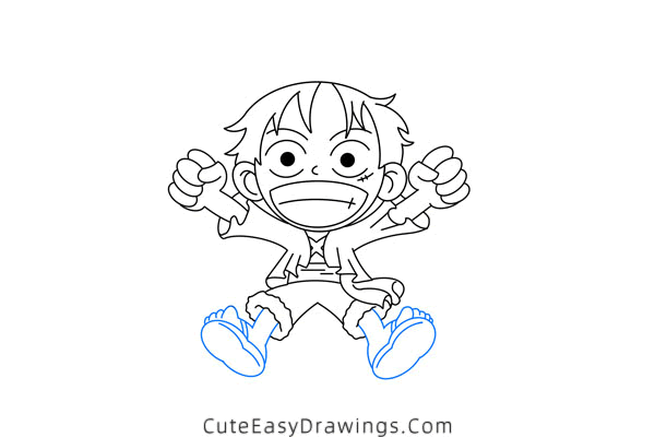 how to draw monkey d luffy - www.cuteeasydrawings.com