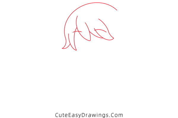 how to draw an anime girl - www.cuteeasydrawings.com