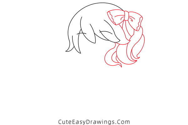 how to draw an anime girl - www.cuteeasydrawings.com