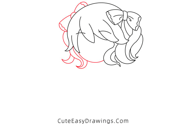 how to draw an anime girl - www.cuteeasydrawings.com