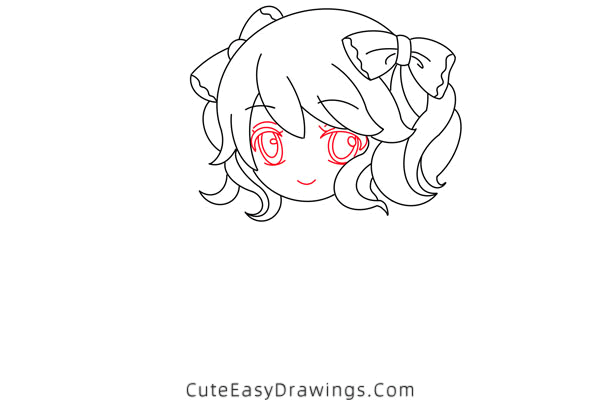 how to draw an anime girl - www.cuteeasydrawings.com