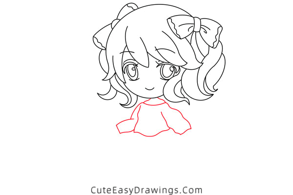 how to draw an anime girl - www.cuteeasydrawings.com