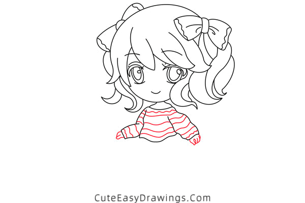 how to draw an anime girl - www.cuteeasydrawings.com