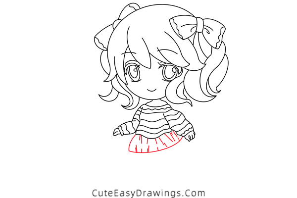 how to draw an anime girl - www.cuteeasydrawings.com