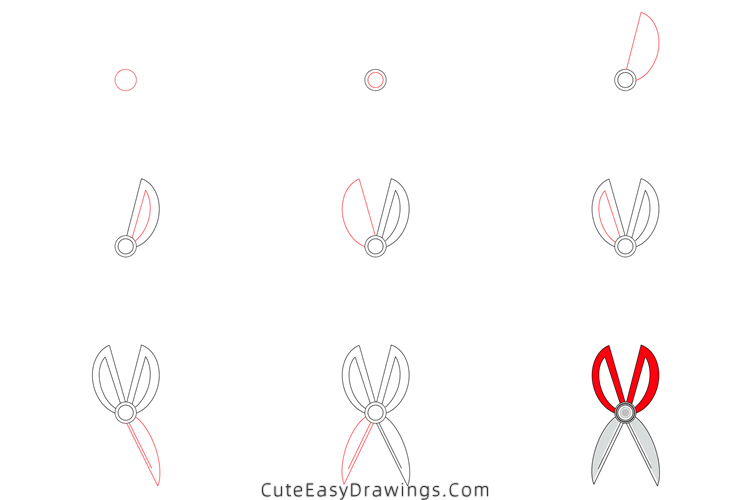 how to draw scissors - www.cuteeasydrawings.com