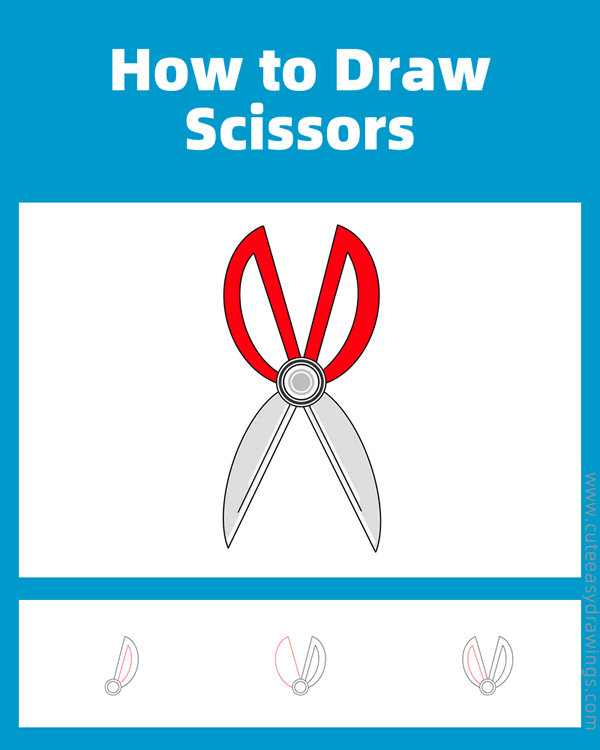 how to draw scissors - www.cuteeasydrawings.com