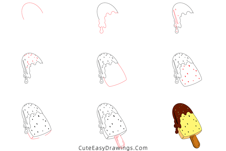 How To Draw A Popsicle Step By Step Cute Easy Drawings