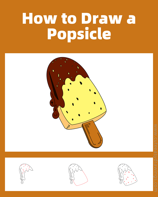 How to Draw a Popsicle Step by Step Cute Easy Drawings