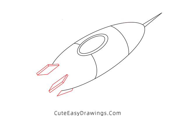 how to draw a rocket - www.cuteeasydrawings.com