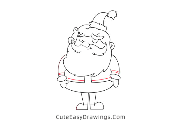 how to draw santa claus - www.cuteeasydrawings.com