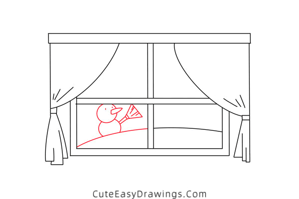 how to draw a winter window - www.cuteeasydrawings.com