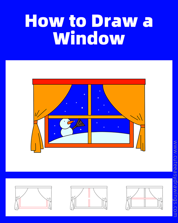 how to draw a winter window - www.cuteeasydrawings.com