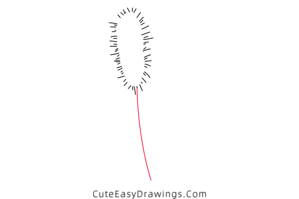 how to draw a green foxtail - www.cuteeasydrawings.com