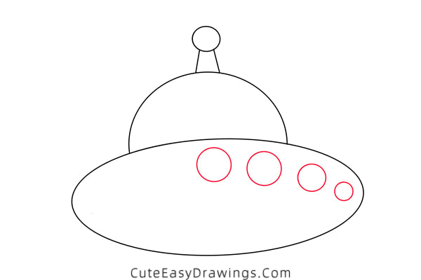 how to draw a ufo - www.cuteeasydrawings.com