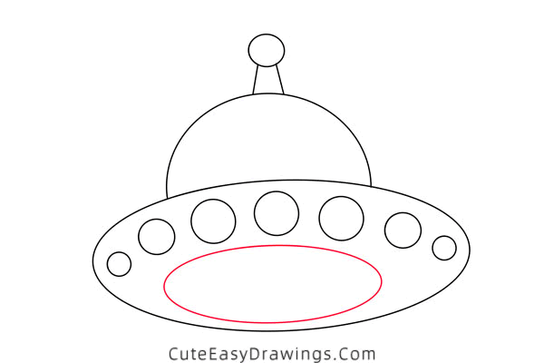 how to draw a ufo - www.cuteeasydrawings.com