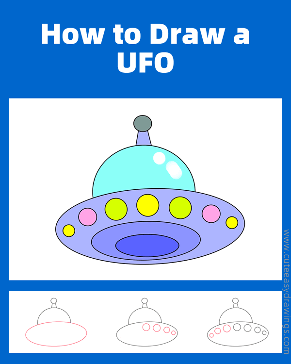 how to draw a ufo - www.cuteeasydrawings.com