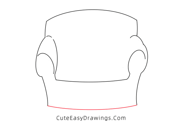 how to draw a single sofa - www.cuteeasydrawings.com