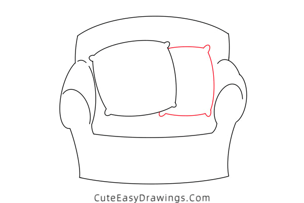 how to draw a single sofa - www.cuteeasydrawings.com