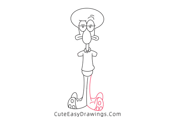 how to draw squidward tentacles - www.cuteeasydrawings.com