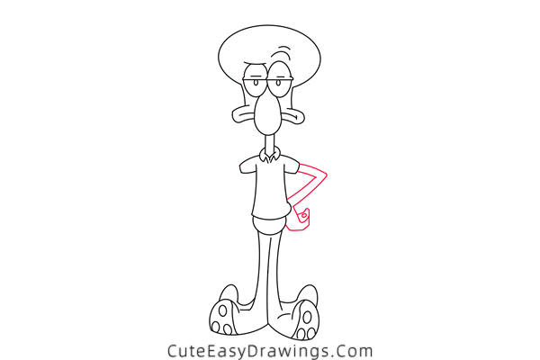 how to draw squidward tentacles - www.cuteeasydrawings.com