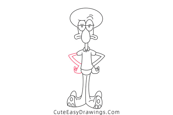 how to draw squidward tentacles - www.cuteeasydrawings.com