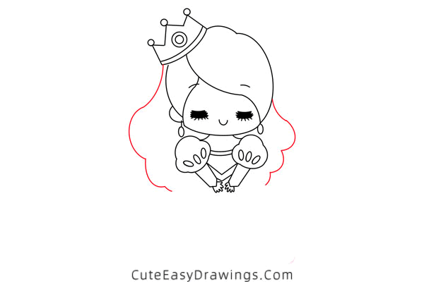 how to draw a princess - www.cuteeasydrawings.com