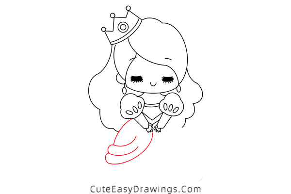 how to draw a princess - www.cuteeasydrawings.com