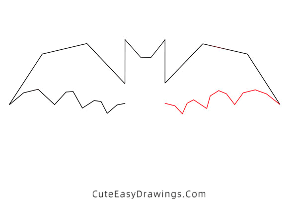 how to draw a halloween bat - www.cuteeasydrawings.com