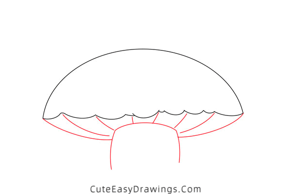 how to draw a mushroom house - www.cuteeasydrawings.com