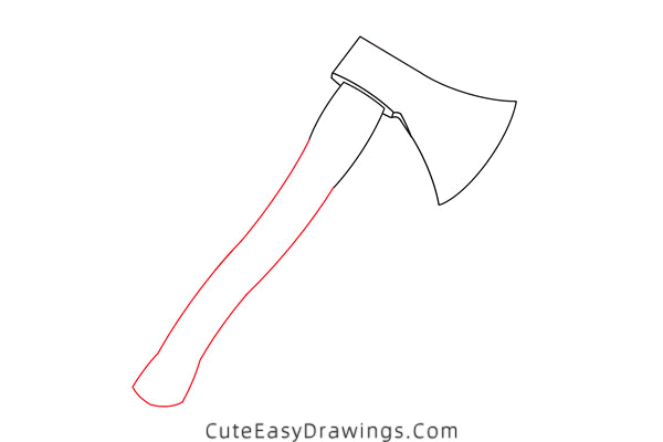 how to draw an axe - www.cuteeasydrawings.com