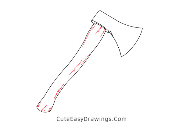 how to draw an axe - www.cuteeasydrawings.com