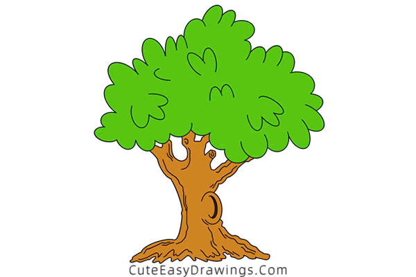 how to draw a tree - www.cuteeasydrawings.com