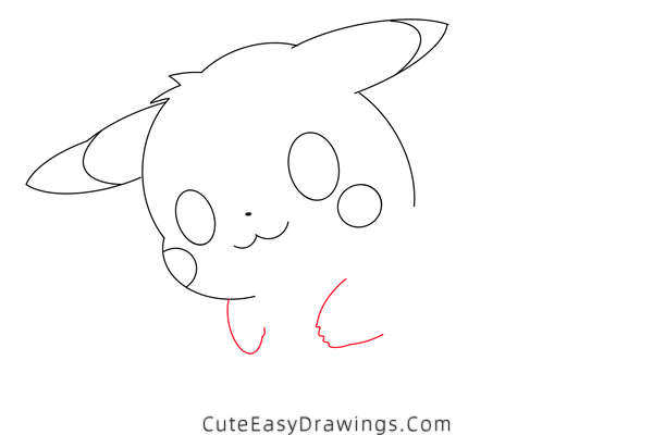 how to draw pikachu - www.cuteeasydrawings.com