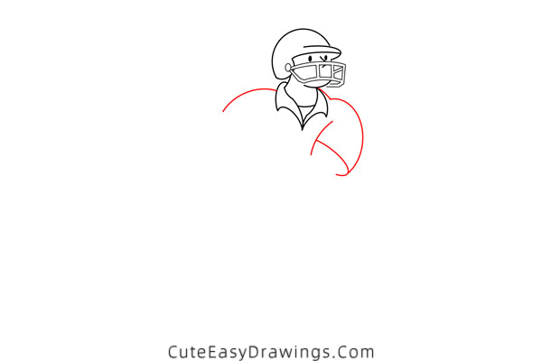 how to draw a cricketer - www.cuteeasydrawings.com