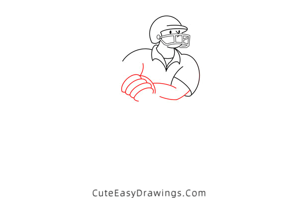 how to draw a cricketer - www.cuteeasydrawings.com