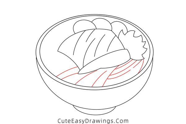 how to draw noodles - www.cuteeasydrawings.com