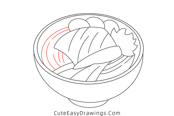 how to draw noodles - www.cuteeasydrawings.com