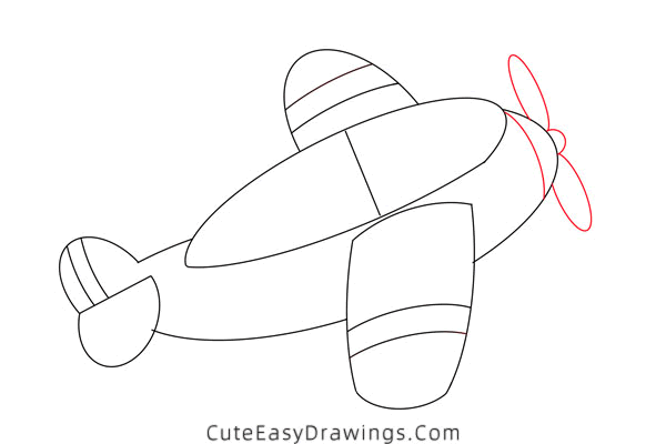 how to draw a small plane - www.cuteeasydrawings.com