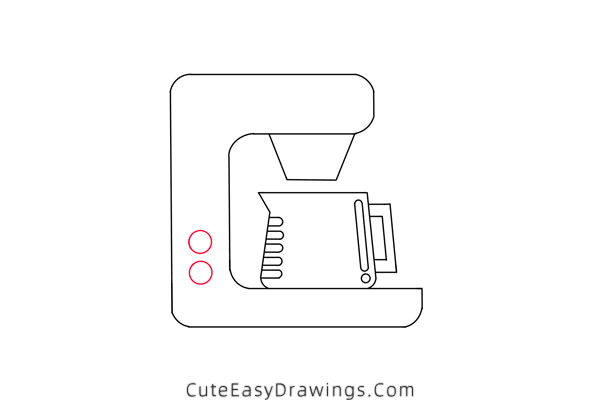 how to draw a coffee maker - www.cuteeasydrawings.com