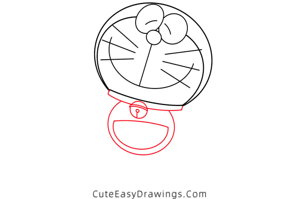 how to draw doraemon - www.cuteeasydrawings.com