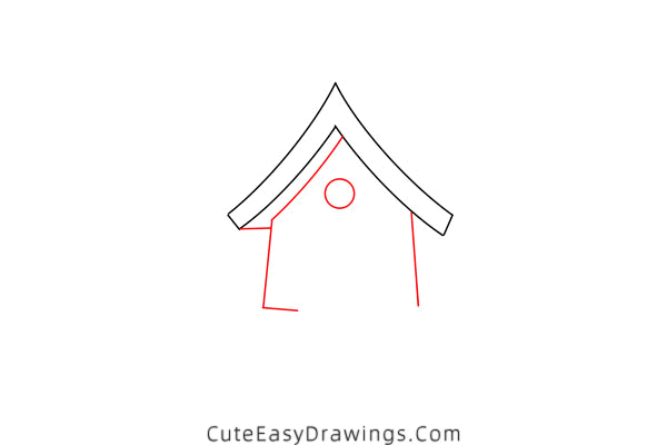 how to draw a winter cabin - www.cuteeasydrawings.com