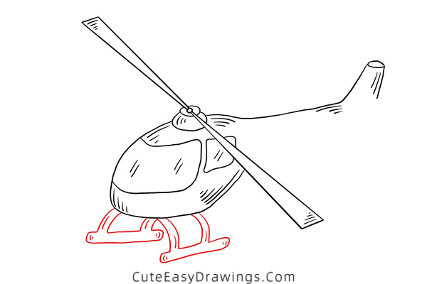 how to draw a helicopter - www.cuteeasydrawings.com