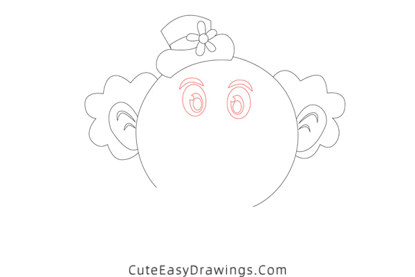 how to draw a clown face - www.cuteeasydrawings.com