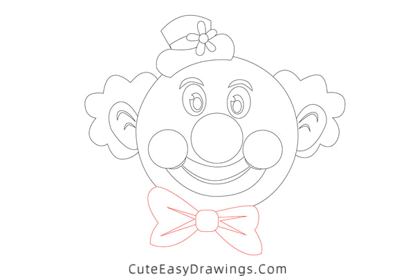 how to draw a clown face - www.cuteeasydrawings.com