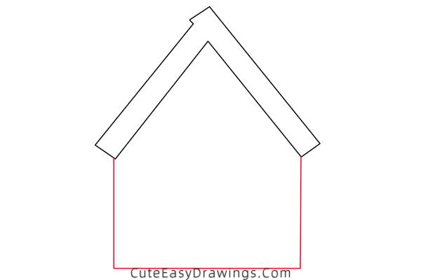 how to draw a cabin - www.cuteeasydrawings.com