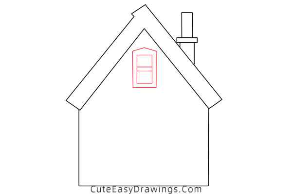 how to draw a cabin - www.cuteeasydrawings.com