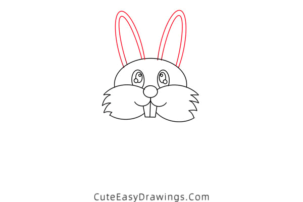 how to draw a rabbit - www.cuteeasydrawings.com