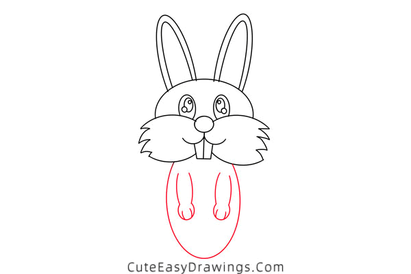 how to draw a rabbit - www.cuteeasydrawings.com